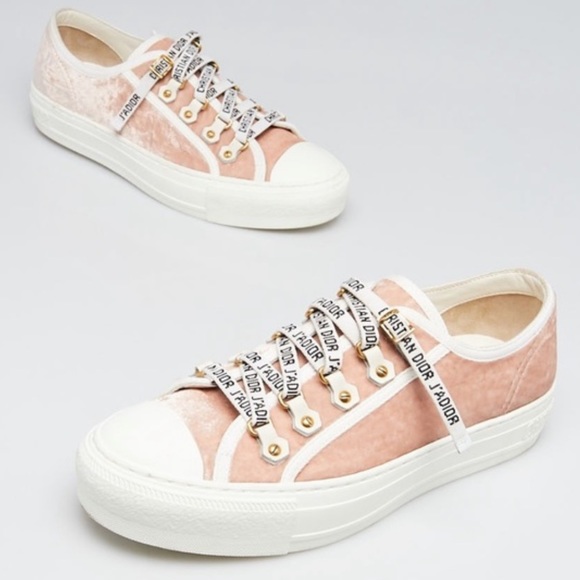 Dior Shoes - 🌟Christian Dior Blush Velvet Trainers 🌟